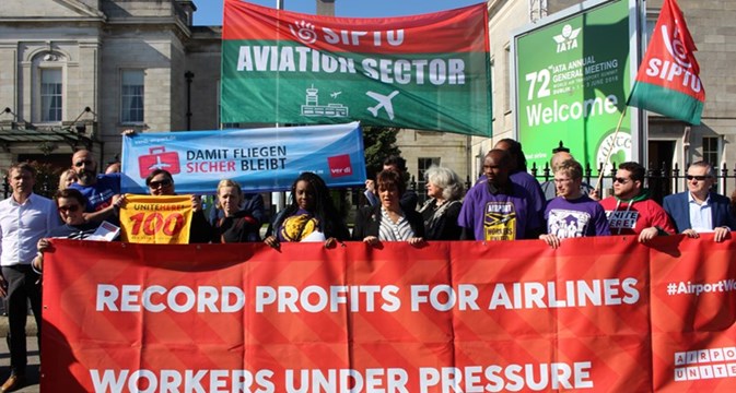 Airport workers’ group launches with world protests