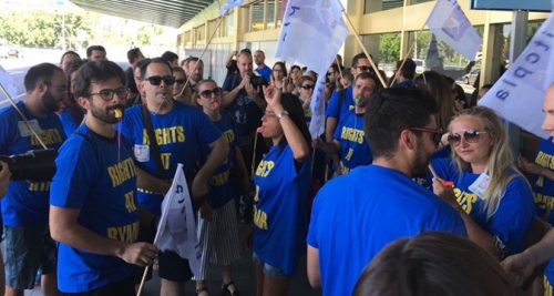 Solidarity message for striking Ryanair workers