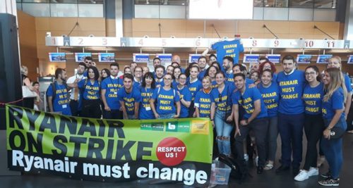 Cabin crew stand up to Ryanair in unprecedented industrial action